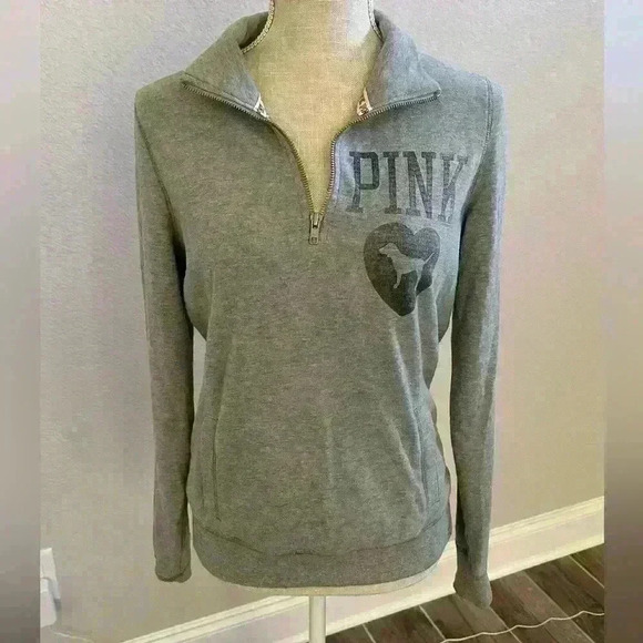 PINK Victoria’s Secret Gray Hoodie - XSmall - Picture 1 of 8